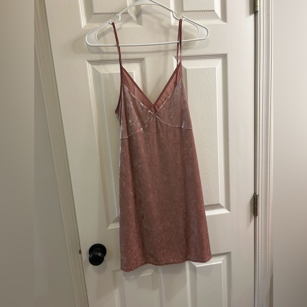 Pink velvet mini dress from Full Tilt, Size XS